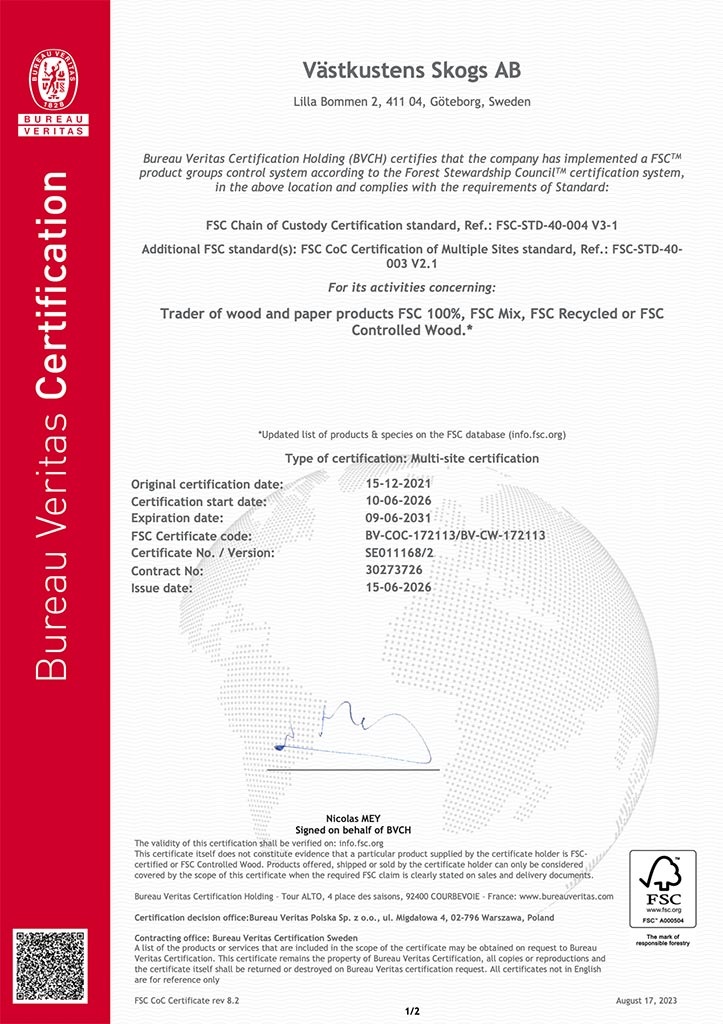 FSC Zertifikat